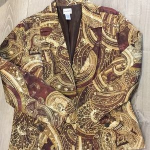 Chico’s Paisley Design Size 2 (12) Blazer/Jacket